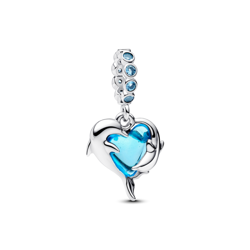 Charms Pandora Delfiny z Błękitnym Szkłem Murano - iSezam.cz