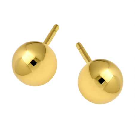 Złote kolczyki kulki 6mm pr. 585 - JubilerSezam.pl