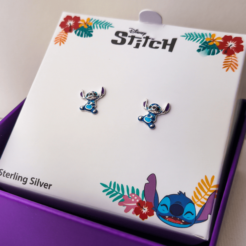 Stříbrné náušnice pro dívku Disney Stitch s<bos>. ES00037SRHL.CS