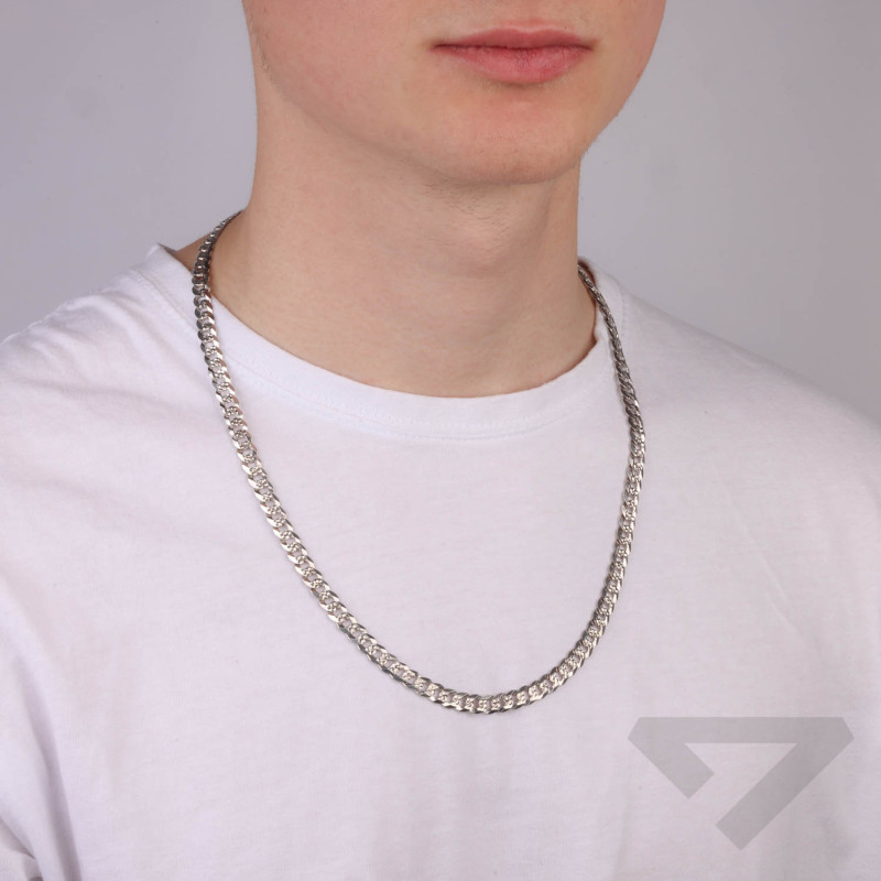 Pánský řetízek panceř pavé stříbro rhodiované ryzost 925