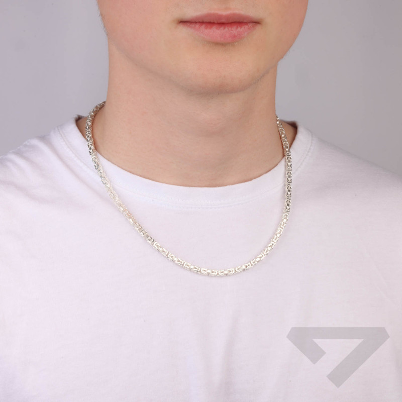 Stříbrný řetízek s královským vzorem ryzost 925