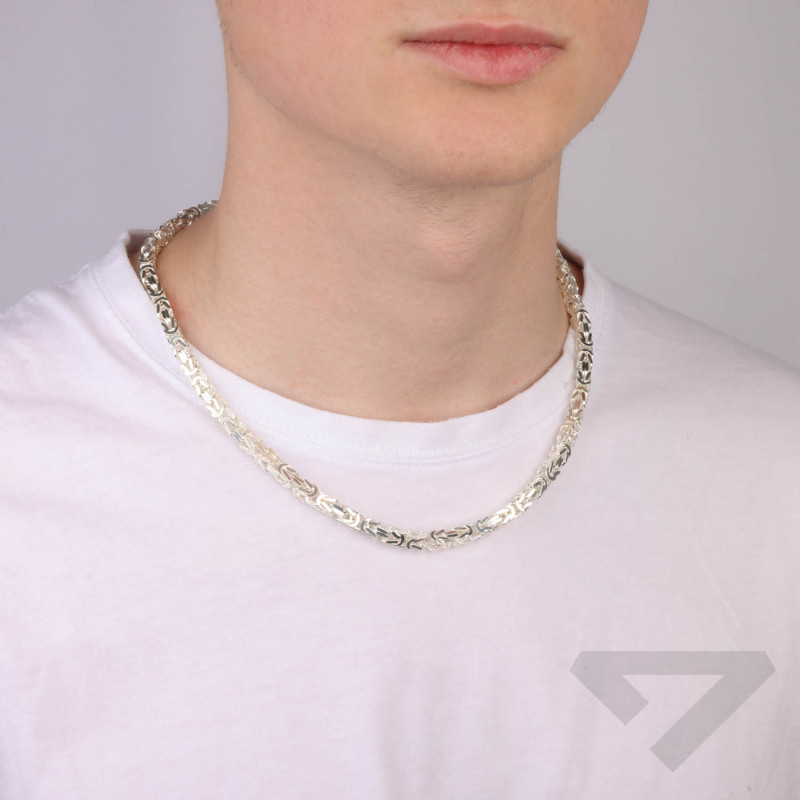 Stříbrný řetízek královský vzor 5mm ryzost 925