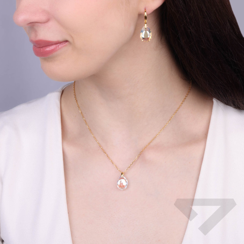 Náušnice SPARK Two Faces Gold KWG643316CSH pozlacené stříbro 925