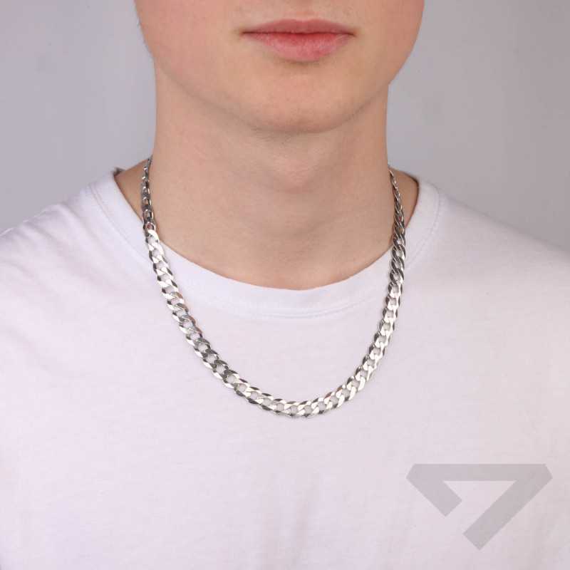 Stříbrný rodovaný řetízek vzor panceř
