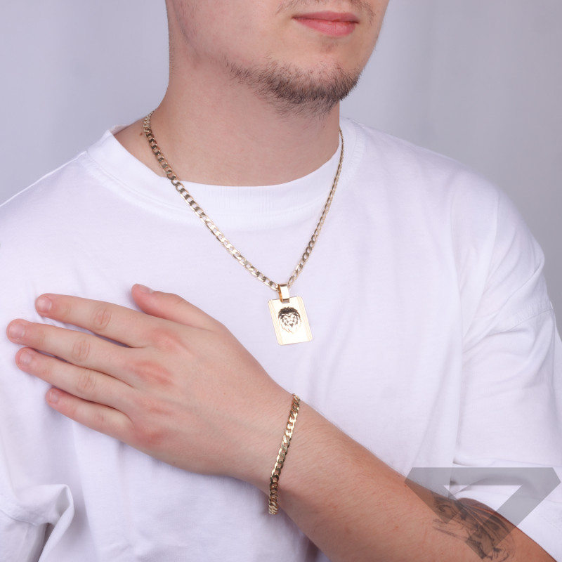 Zlatý přívěsek hlava lva ryzost 585 - symbol síly - iSezam.cz