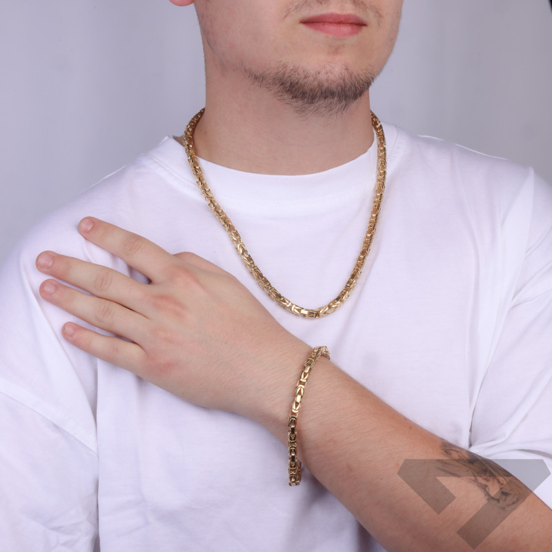 Zlatý řetízek královský vzor