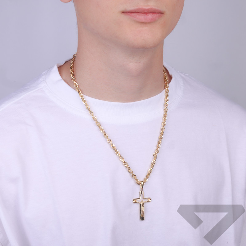 Zlatý řetízek se vzorem kroucený