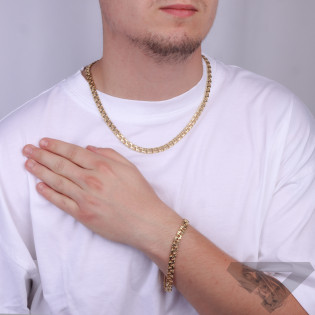 Zlatý pánský náramek Garibaldi z plného zlata - iSezam.cz