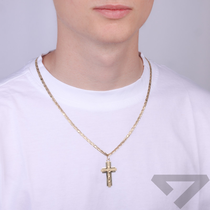 Zlatý křížek s překládaným vyobrazením Ježíše Krista
