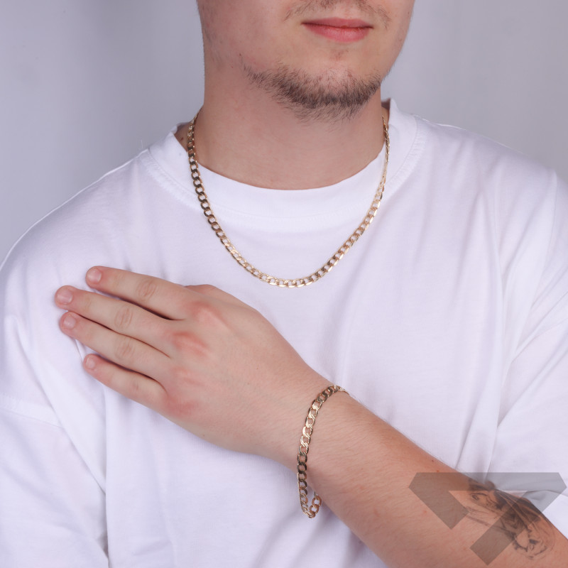 Zlatý pánský řetízek pancer 585 | iSezam.cz