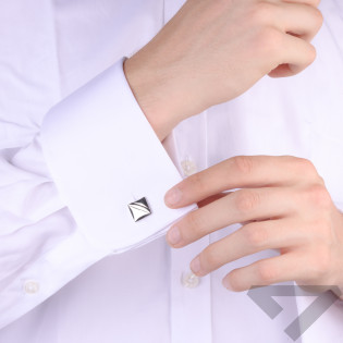 Stříbrné manžetové knoflíčky čtverec Ag 925 | iSezam.cz