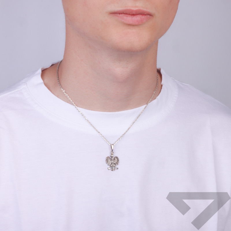 Stříbrný vlastenecký přívěsek orel lesk s oxidací