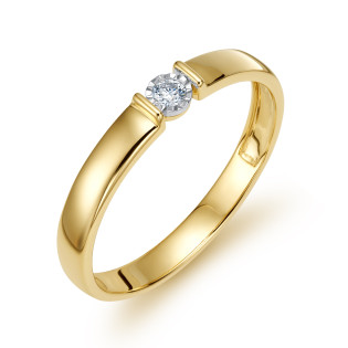 Zlatý zásnubní prsten s diamantem | iSezam.cz