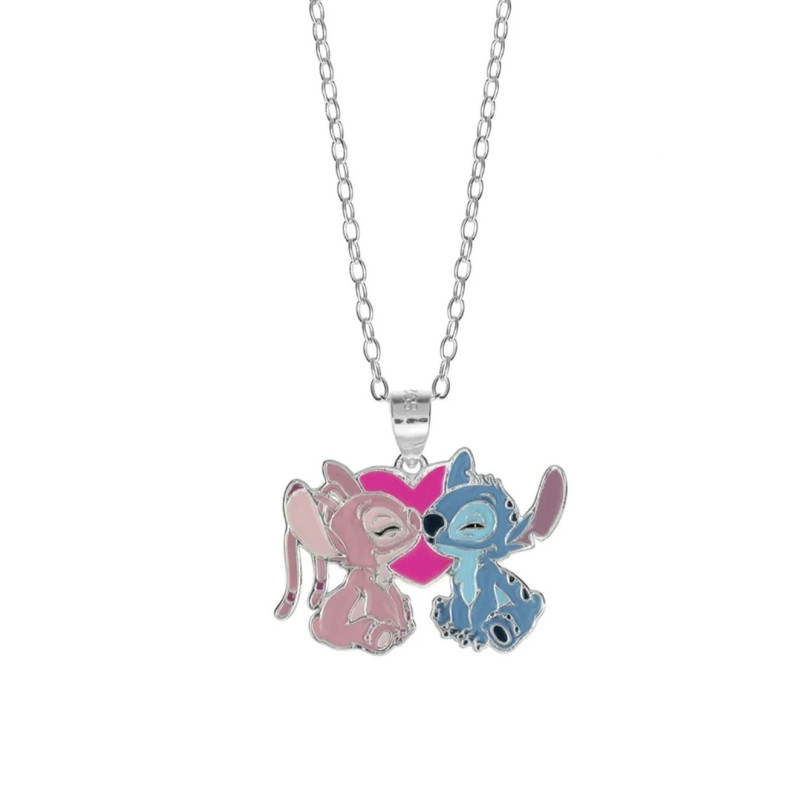 Stříbrný náhrdelník Disney Stitch & Angel | iSezam.cz