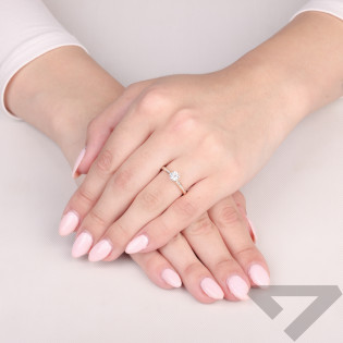 Zlatý prsten Soliter bis s laboratorními diamanty 0,68 ct
