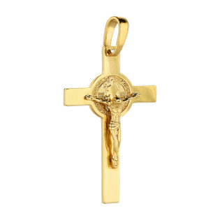 Zlatý křížek sv. Benedikta ryzost 585 - Symbol víry - iSezam.cz