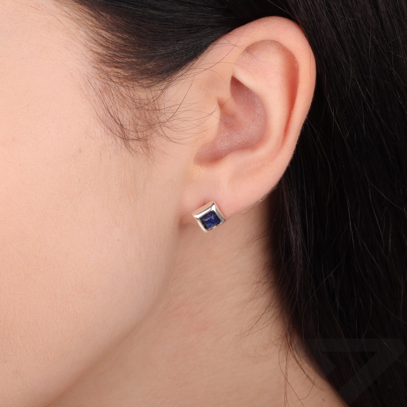 Náušnice ze stříbra s Lapis Lazuli