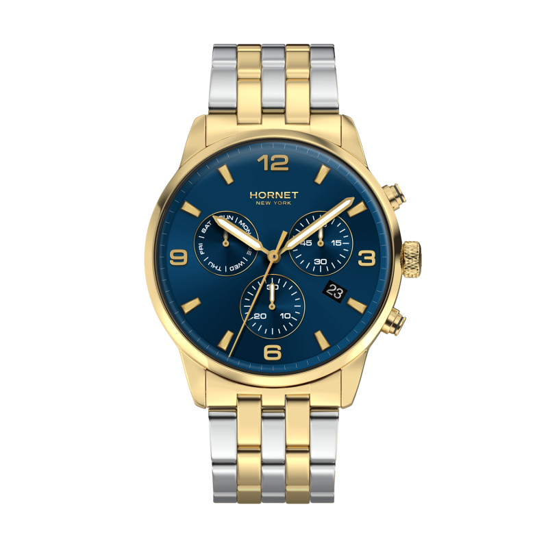 Hornet Performance Majestic — złoto-srebrny zegarek męski chronograf