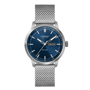 Hornet NYC Staten Island — srebrny zegarek męski Swiss Movement