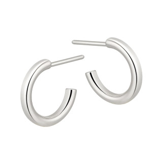 Stříbrné náušnice půlkroužky 8mm - Minimalistická elegance - iSezam.cz