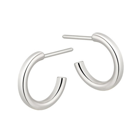 Srebrne Kolczyki Półkola 8mm - Minimalistyczna Elegancja - JubilerSezam.pl