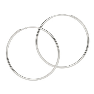 Stříbrné náušnice Kruhy Patent 4 cm - Jubiler Sezam