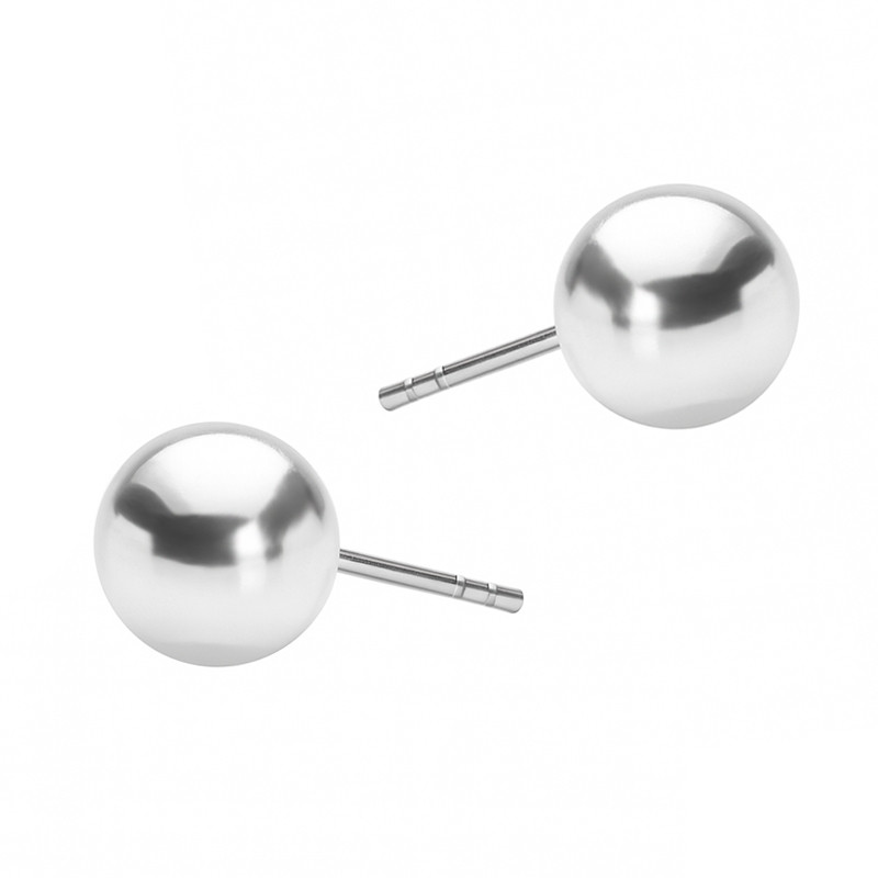 Stříbrné náušnice kuličky vypouklé 10 mm | iSezam.cz