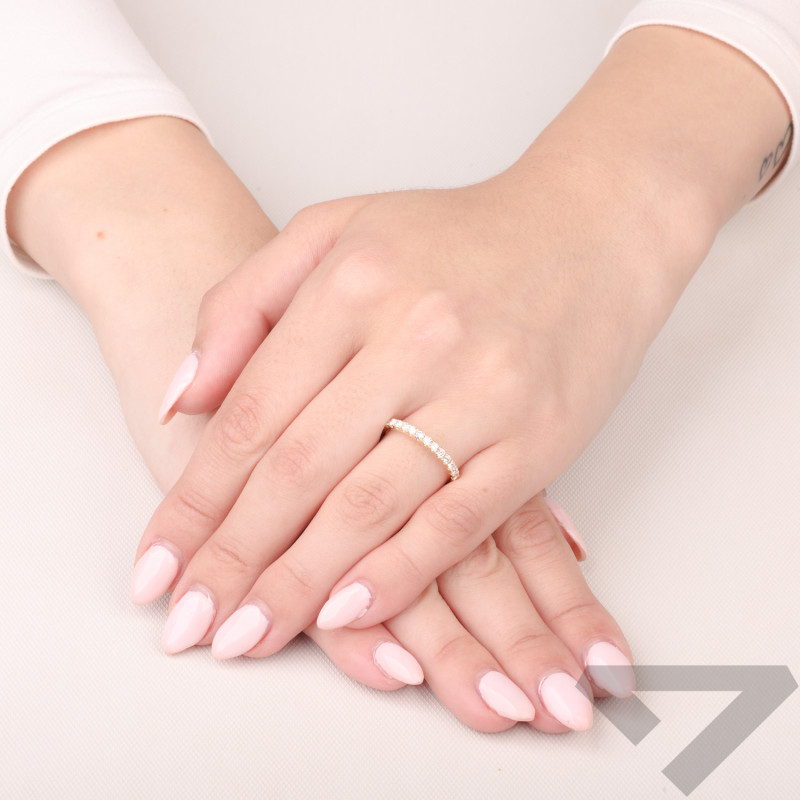 Zlatý prsten typu Rings s laboratorními diamanty 1,01 ct