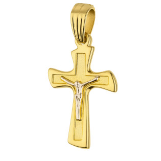 Zlatý křížek s Ježíšem, ryzost 585 - Symbol víry - iSezam.cz