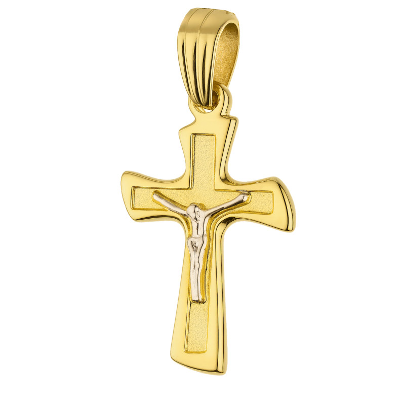 Zlatý křížek s Ježíšem, ryzost 585 - Symbol víry - iSezam.cz