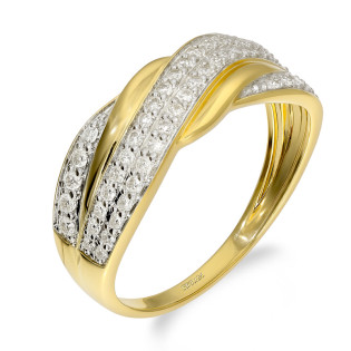 Zlatý zásnubní prsten Dubaj s diamanty 0,37 ct | iSezam.cz