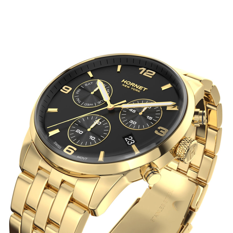 Hornet Performance Shubert — złoty chronograf męski | Jubiler Sezam