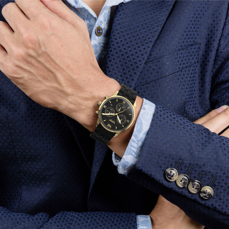 Hornet Performance St. James  czarno-złoty chronograf HP.G43B0B.BGG
