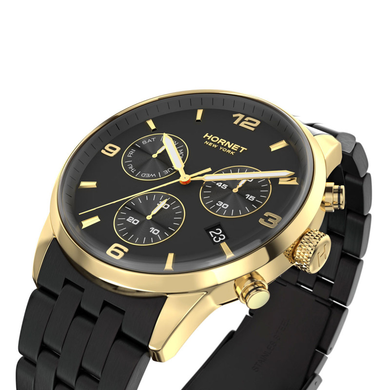 Hornet Performance St. James — czarno-złoty chronograf | Jubiler Sezam