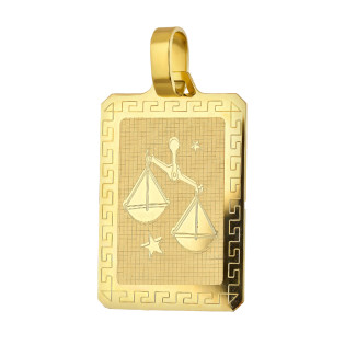 Złota Zawieszka Zodiak Waga pr. 585 - JubilerSezam.pl