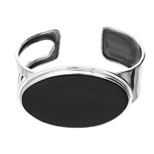 Objevte stylový stříbrný náramek bangle s velkým brazilským onyxem. Jedinečný design pro každou příležitost. Koupit nyní v Jubil