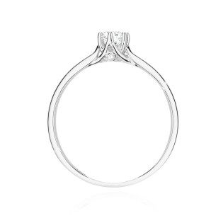 Zásnubní prsten z bílého zlata s laboratorními diamanty 0,26 ct
