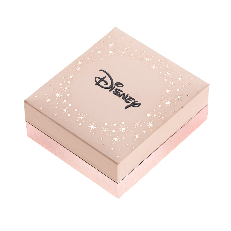 Stříbrné náušnice Disney Kráska a zvíře červená růže