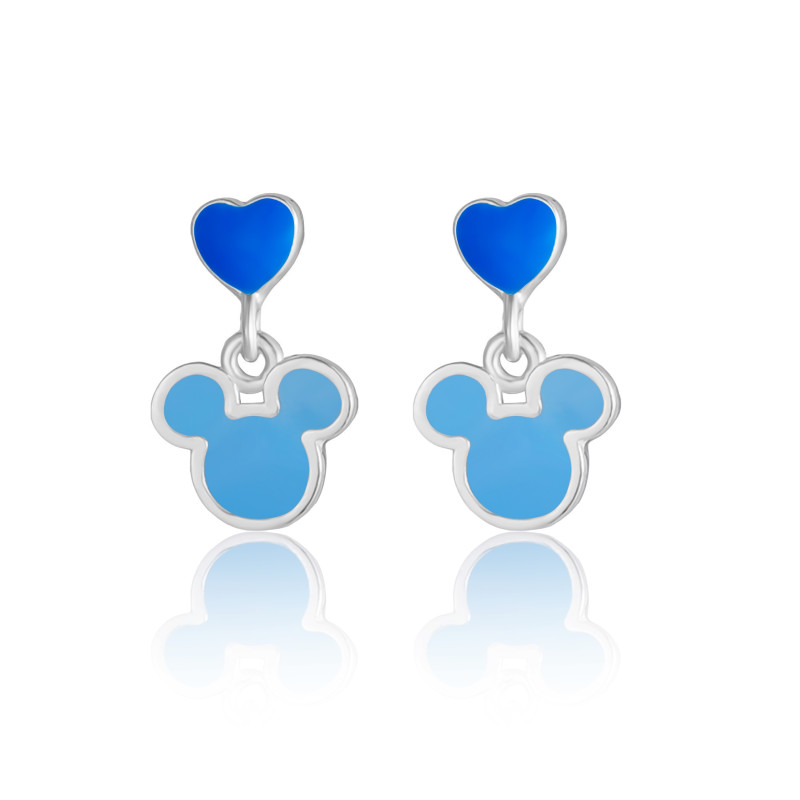 Objevte okouzlující stříbrné náušnice Disney s Mickey Mouse a modrým smaltem. Ideální dárek pro dívky. Kupte si je ještě dnes v 