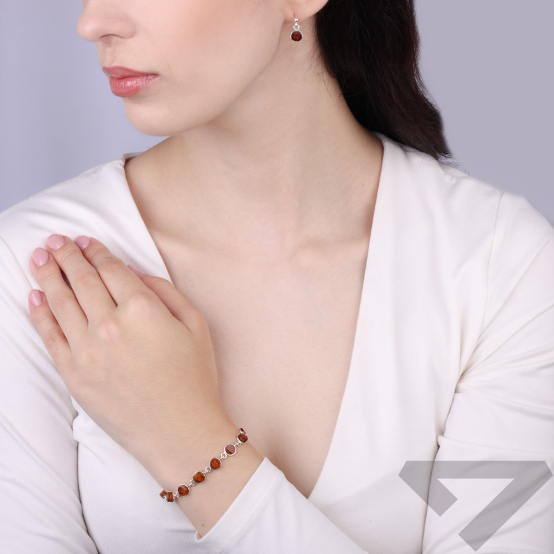 Náušnice z jantaru a stříbra | iSezam.cz