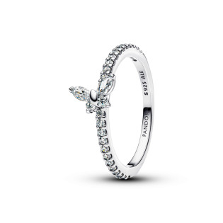 Lśniący pierścionek z motylem Pandora 194269C03