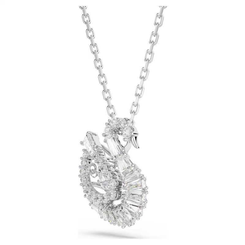 Naszyjnik Swarovski Swan szlify różnorodne, łabędź, biały