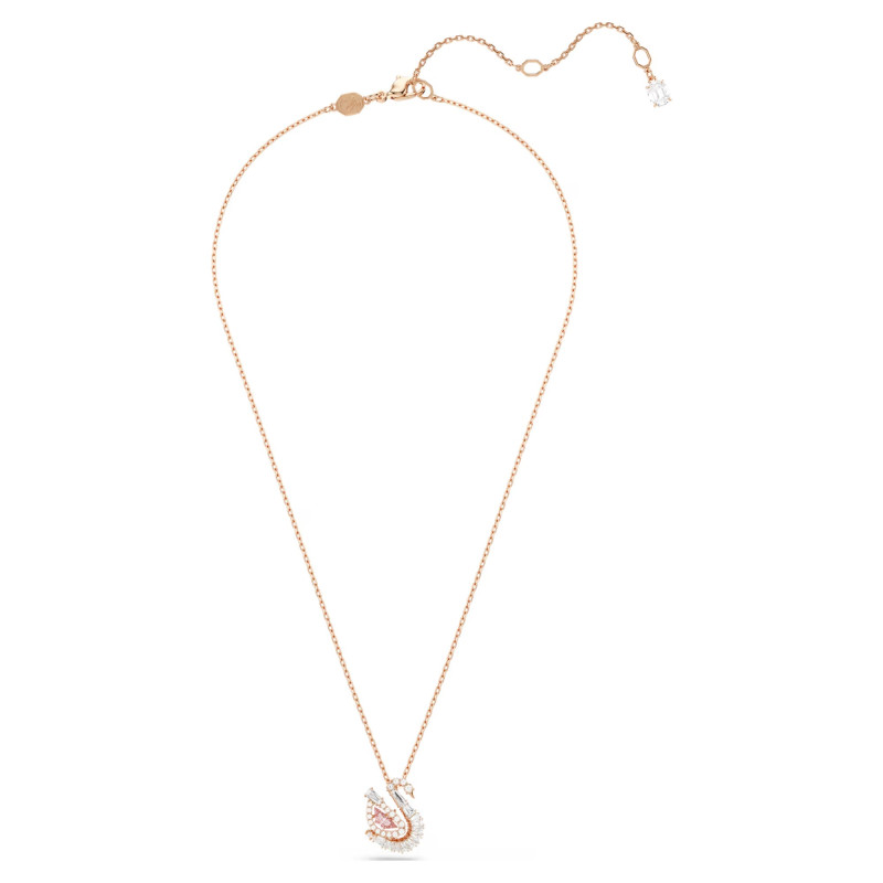 Naszyjnik Swarovski Swan szlify różnorodne, łabędź, różowy