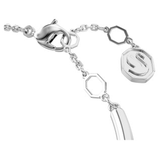Bransoletka Swarovski typu bangle Dextera szlif okrągły, biała, powłoka z rodu