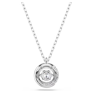 Naszyjnik Swarovski z wisiorkiem Dextera szlif okrągły, biały, powłoka z rodu