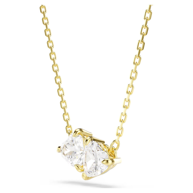 Naszyjnik Swarovski Mesmera Serce, biały, powłoka w odcieniu złota