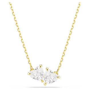 Naszyjnik Swarovski Mesmera Serce, biały, powłoka w odcieniu złota