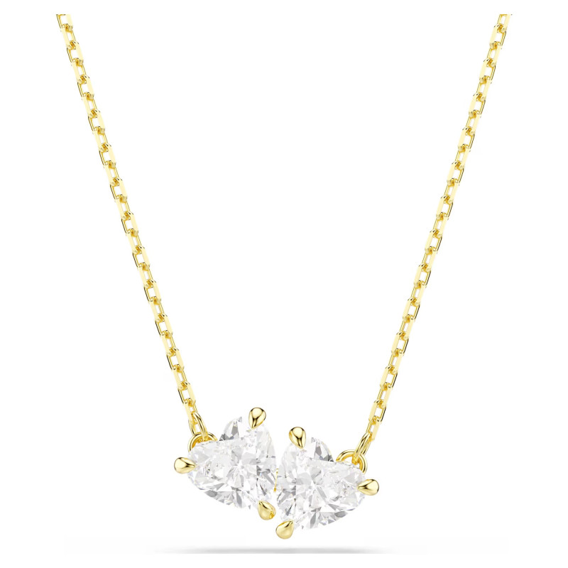 Naszyjnik Swarovski Mesmera Serce, biały, powłoka w odcieniu złota