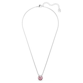 Naszyjnik Swarovski Bella V szlif okrągły, różowy, powłoka z rodu