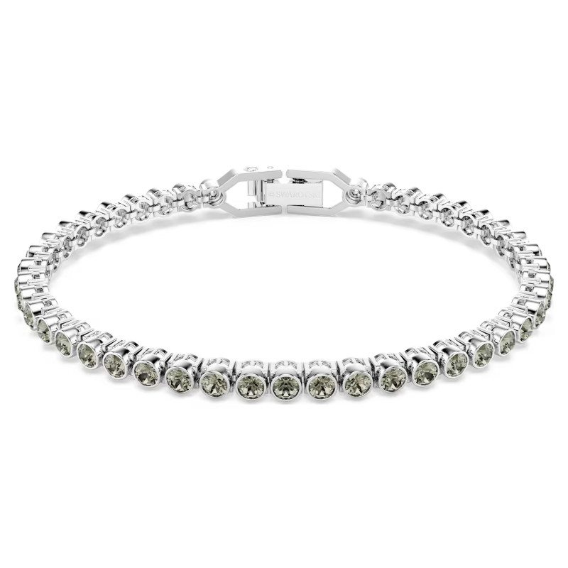 Bransoletka Swarovski Tennis Imber Emily szlif okrągły, czarna, powłoka z rodu